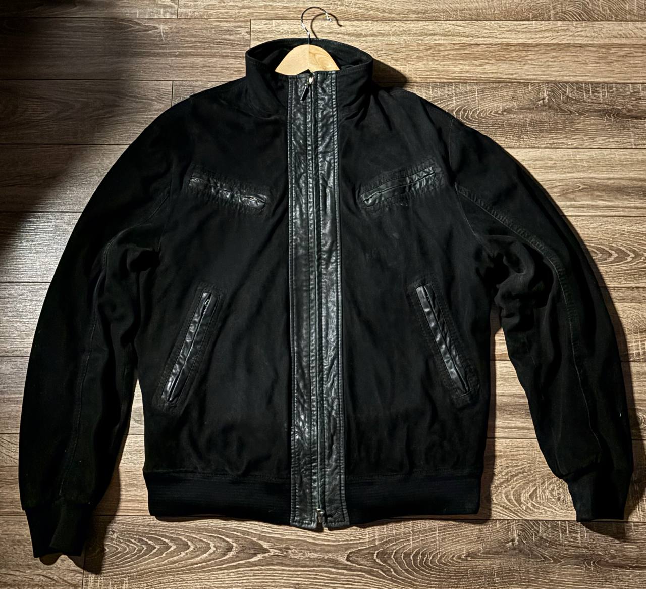 Lab. Pal Zileri Suede бомбер чёрный
